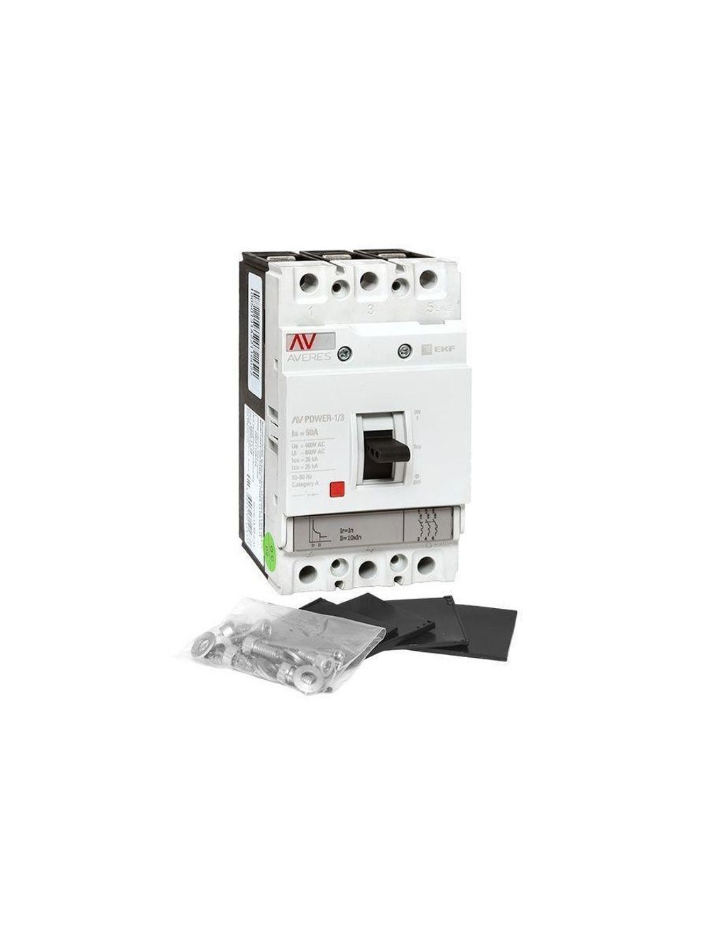 Выключатель автоматический 3п 50А 35кА AV POWER-1/3 TR AVERES EKF mccb-13-50-TR-av