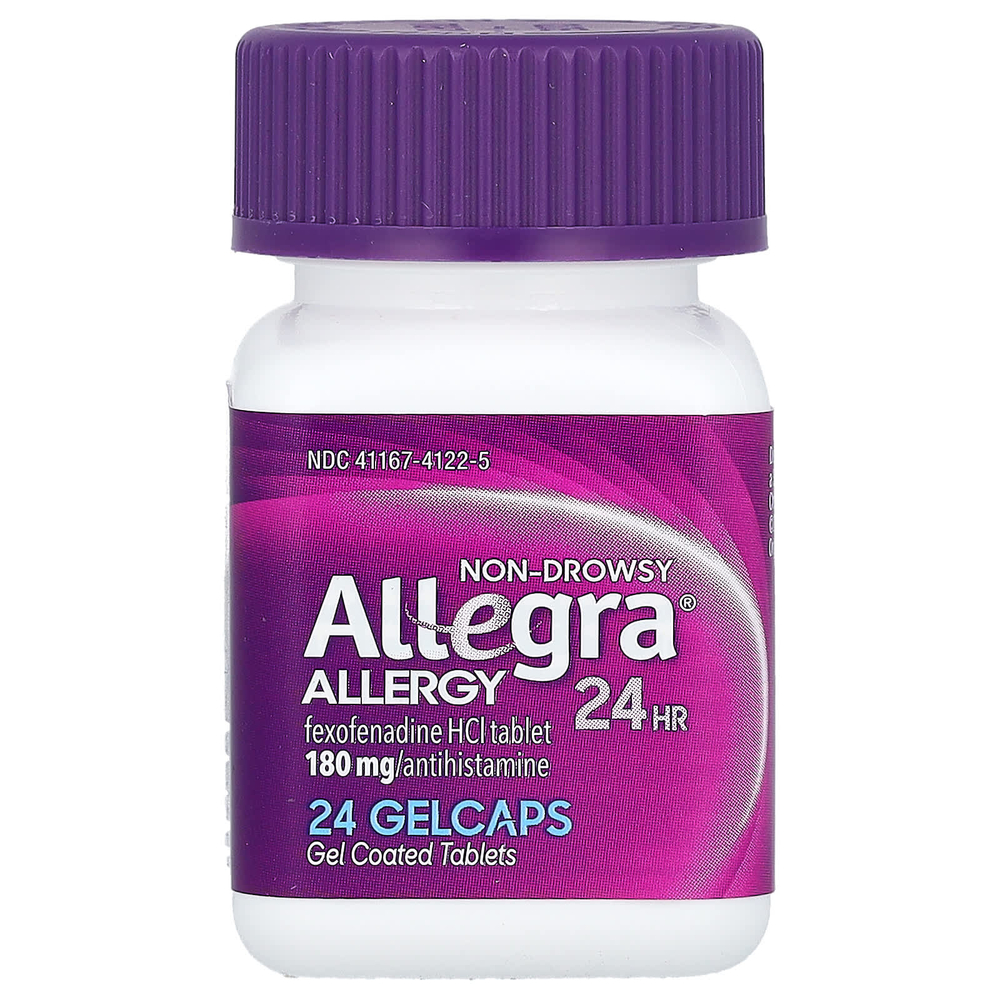 Allegra, Allergy 24H, 180 мг, 24 капсулы