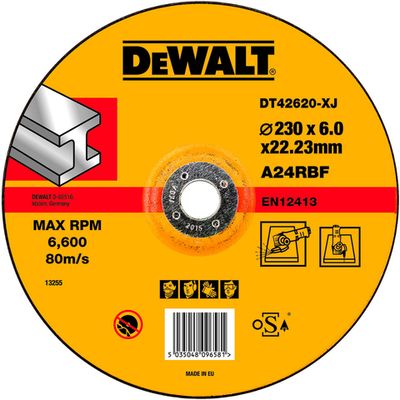Диск абразивный DEWALT 230*6,0*22.2 шлифовальный DT 42620