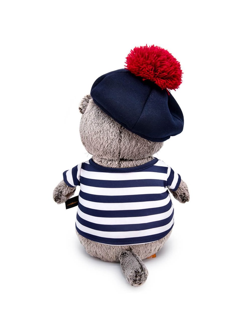 Мягкая игрушка Басик в тельняшке и беретике 19см