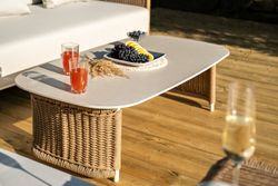 "Мальдивы" трансформирующаяся лаунж-зона из искусственного ротанга, цвет соломенный