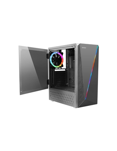 Ginzzu SL200 FAN Rear 12CM LED  1*USB 3.0,1*USB 2.0,AU Window w/o PSU