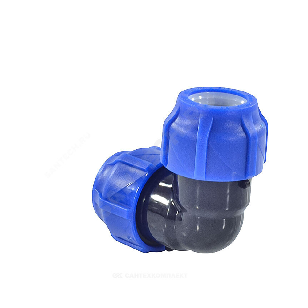Отвод компрессионный ПЭ Дн 20х90гр Ру16 VALFEX 121001212020