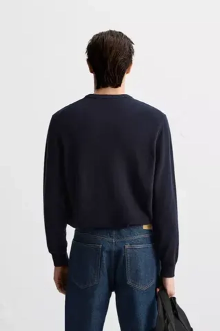 ZARA СВИТЕР ИЗ 100% КАШЕМИРА, МОРСКОЙ СИНИЙ