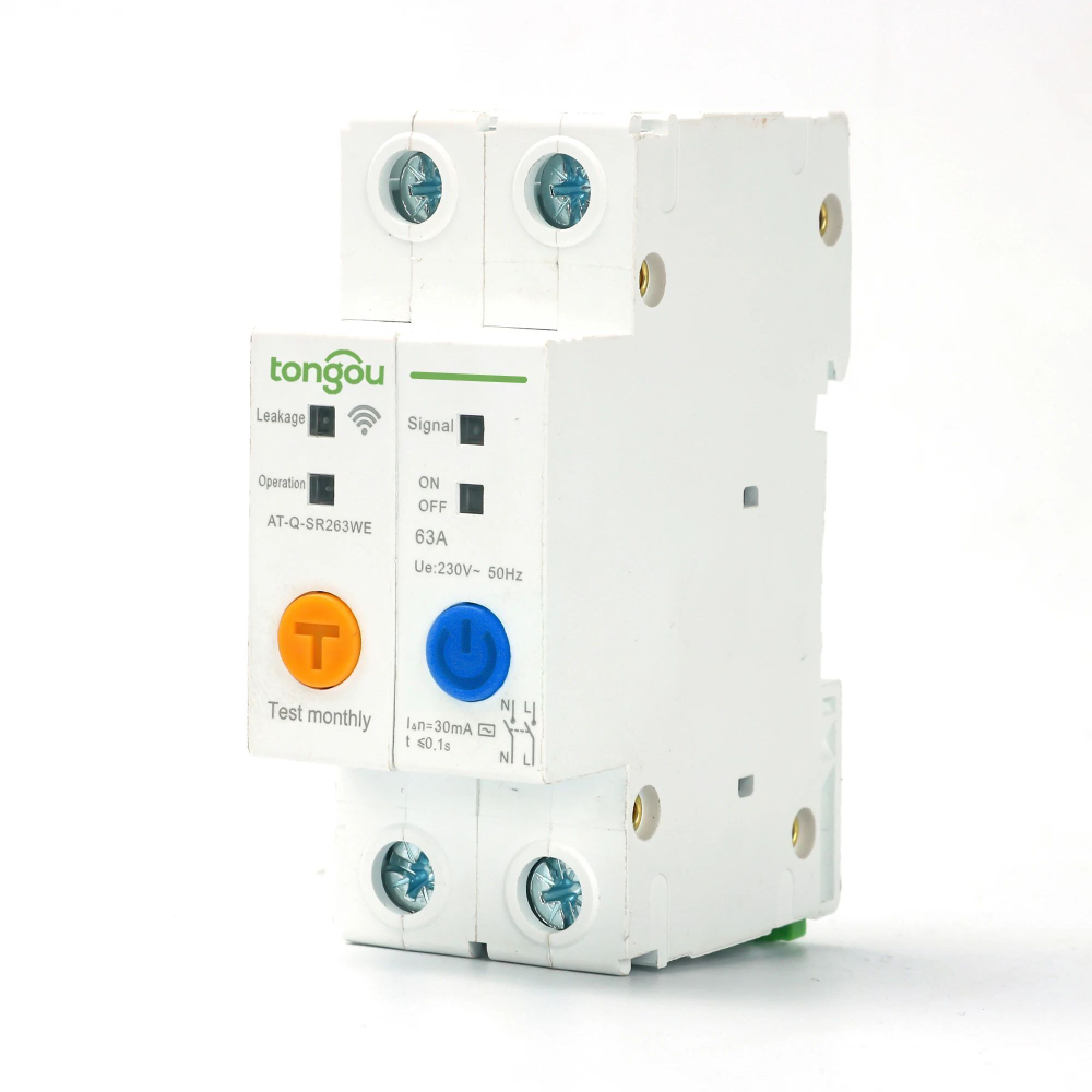 Умный WiFI выключатель (реле) Tongou на DIN-рейку 1P+N 16A с защитой от утечки тока ( Работает с Алисой, eWelink)