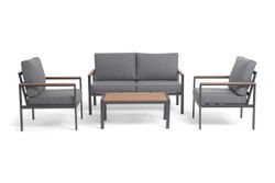 "Пион" лаунж-зона 4-местная из алюминия, цвет серый