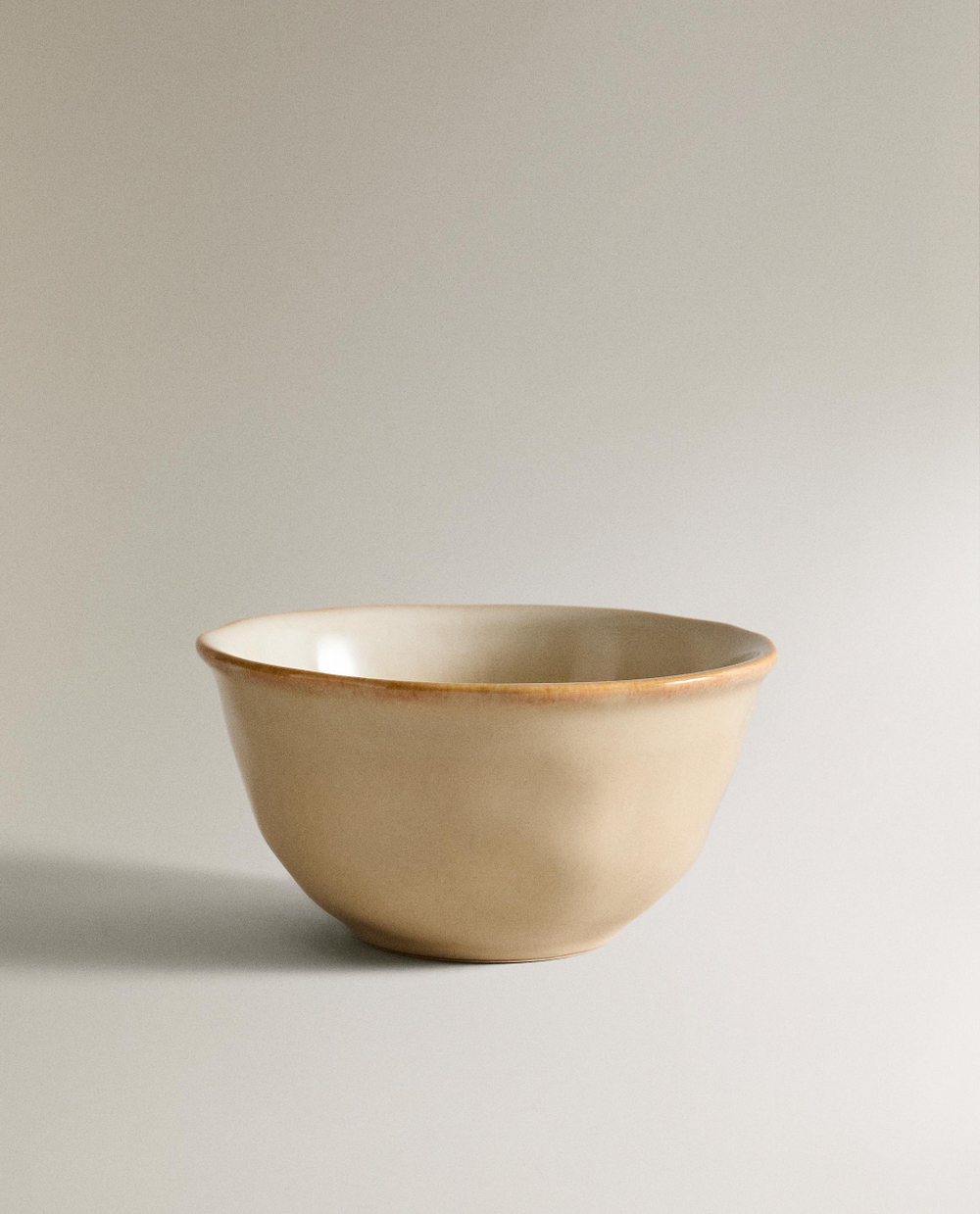 Zara Home миска из каменной керамики, цвет кремовый, 11.5 см