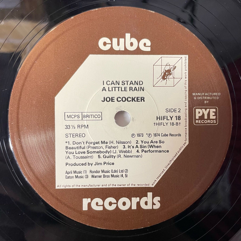Винтажная виниловая пластинка LP Joe Cocker I Can Stand A Little Rain (Ирландия 1974)