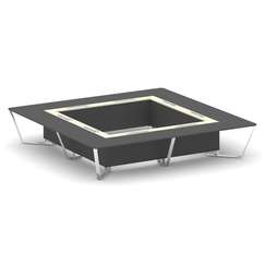 Steel Meet Стол переговорный квадратный MM-PR.B.SP-20K2 Антрацит/Ваниль Глянец/Нержавеющая Сталь/Хро