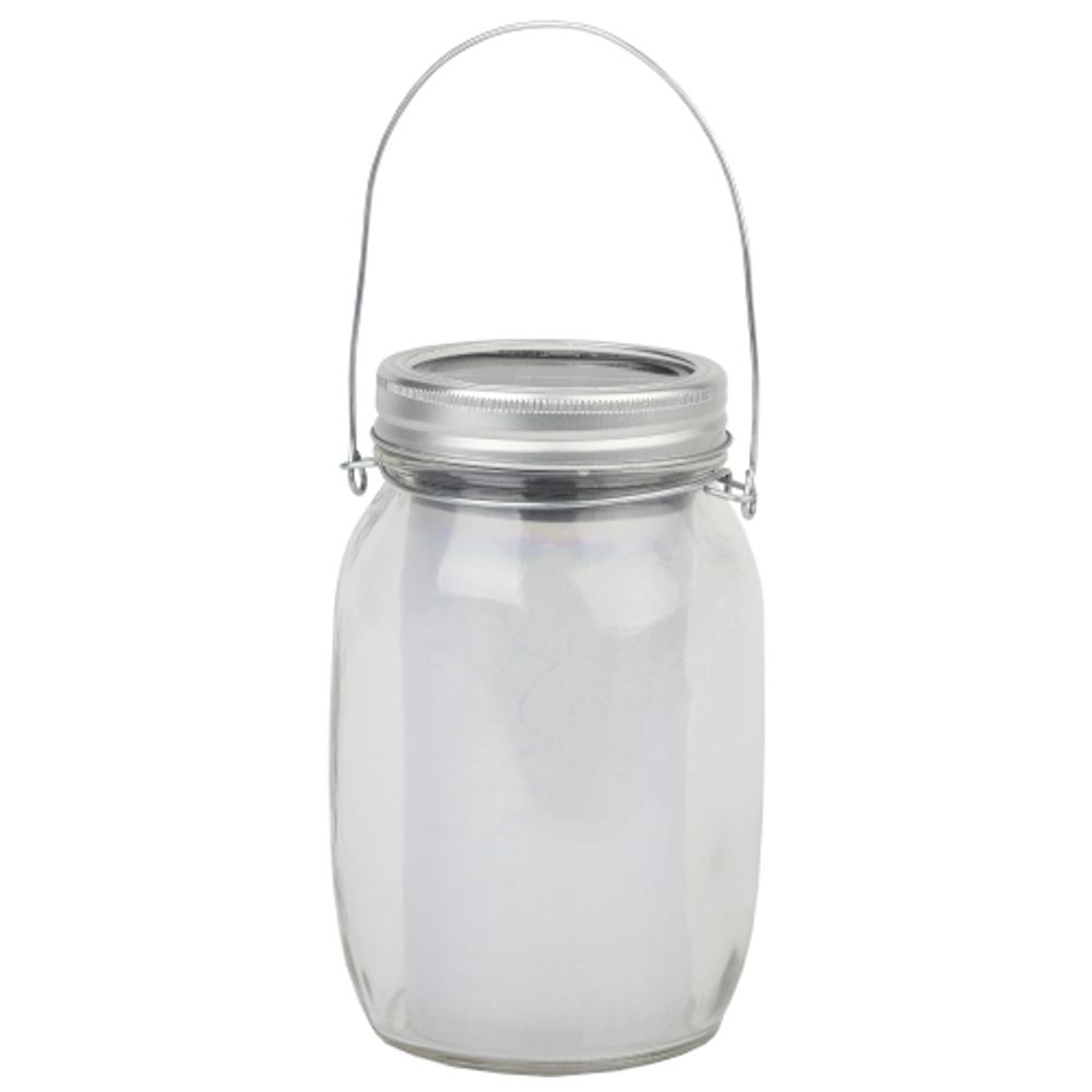 Светильник уличный ЭРА SL-GL14-JAR-2 на солнечной батарее стекло металл прозрачный 13,5 см | Садовые декоративные светильники