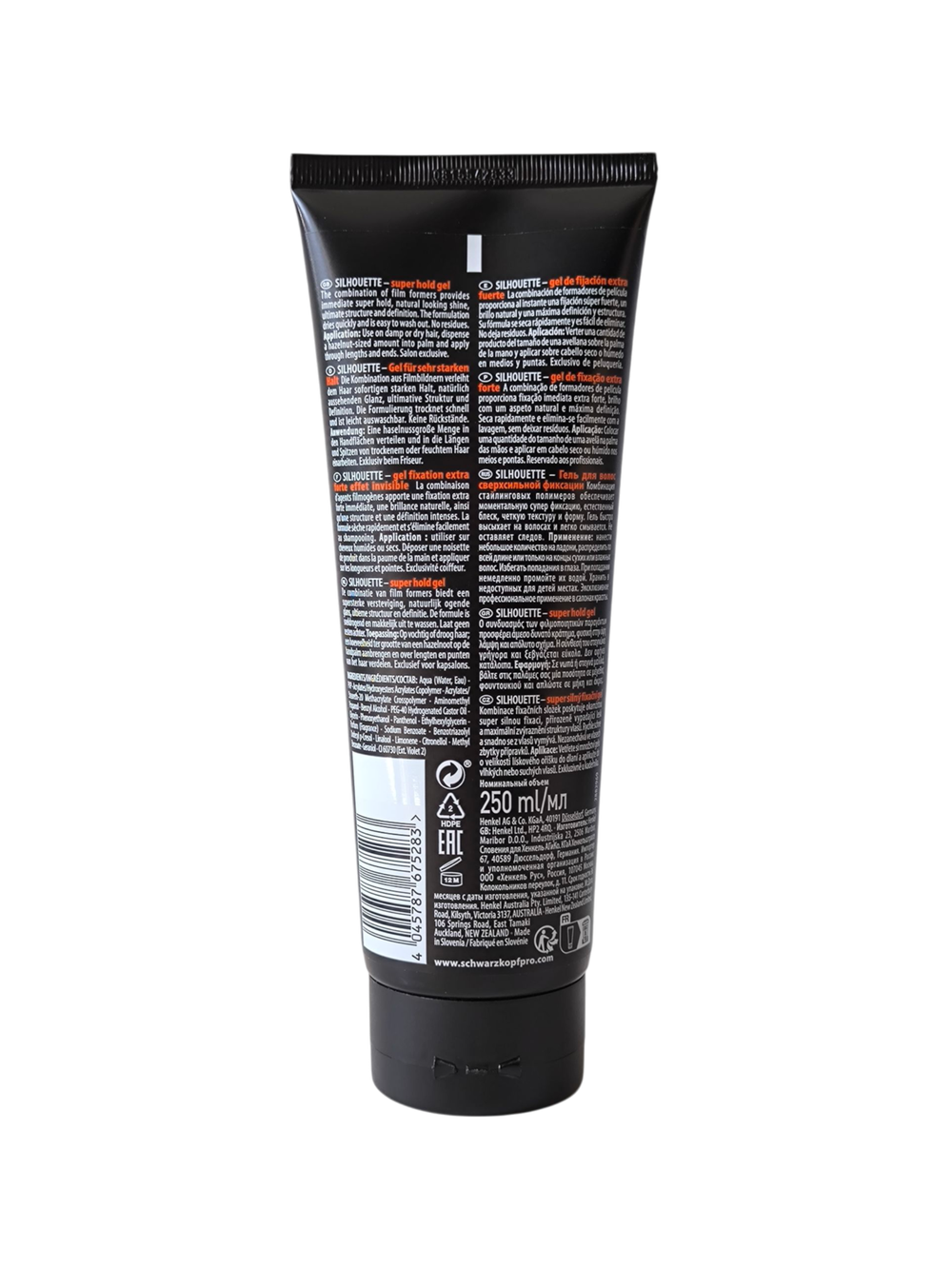 Гель для волос SILHOUETTE сверхсильной фиксации 250 мл SCHWARZKOPF Словения