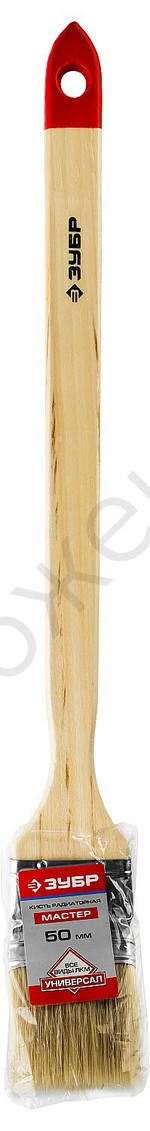ЗУБР УНИВЕРСАЛ 50 мм, 2″ светлая натуральная щетина, деревянная ручка, Радиаторная кисть, МАСТЕР (01041-050)