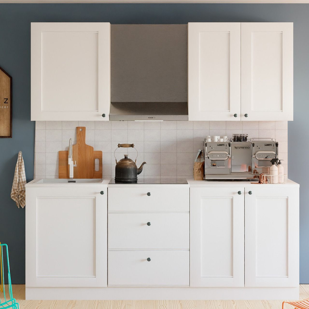 Кухонный модуль напольный под мойку 60 см Авери, из МДФ и ЛДСП, белый