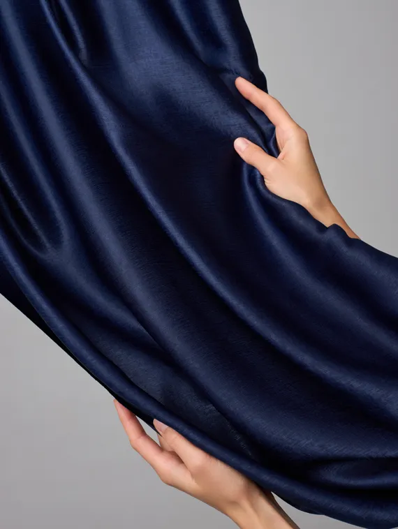 Шелк искусственный "эффект бархата", арт. 2283, Китай, темно-синий