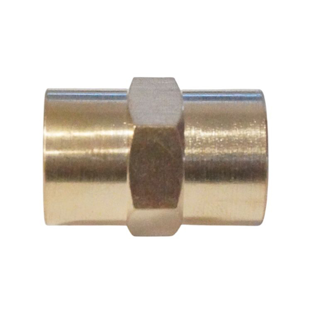 WDK-214FB Адаптер, резьба 1/4"-1/4" PT,  F-F (внутренний), латунь