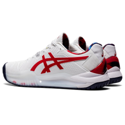 Мужские кроссовки теннисные Asics Gel-Resolution 8 L. E. - white/classic red