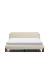 Кровать Odina из букле цвета экрю со съемным чехлом 160 x 200 см
