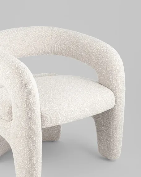 Лаунж-кресло Boon, жемчужное букле