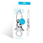 Анальная пробка Glas Pacifier, стекло, пупырышки, 8,3 см