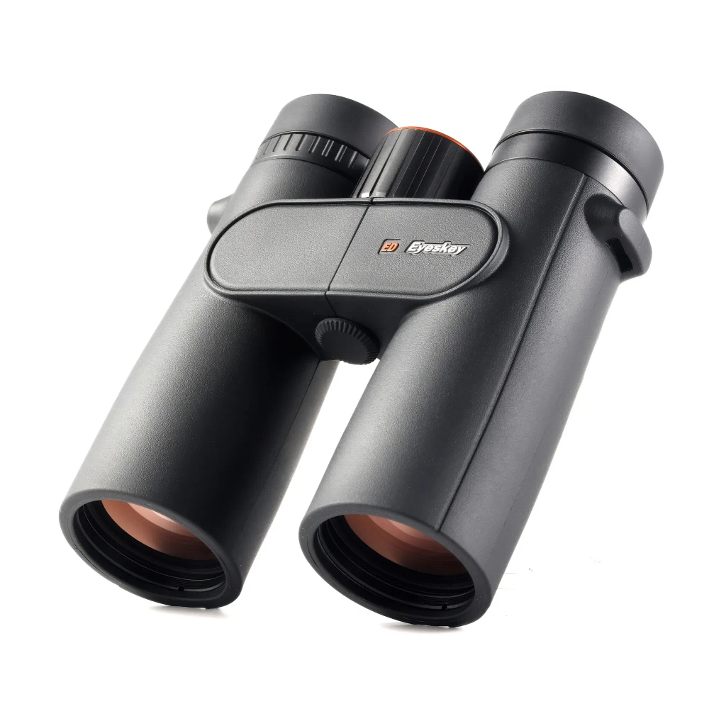 Бинокль Eyeskey Sport 10x42, черный цвет, диагональный ракурс