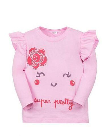 Лонгслив для девочки Pretty face Розовый р.86