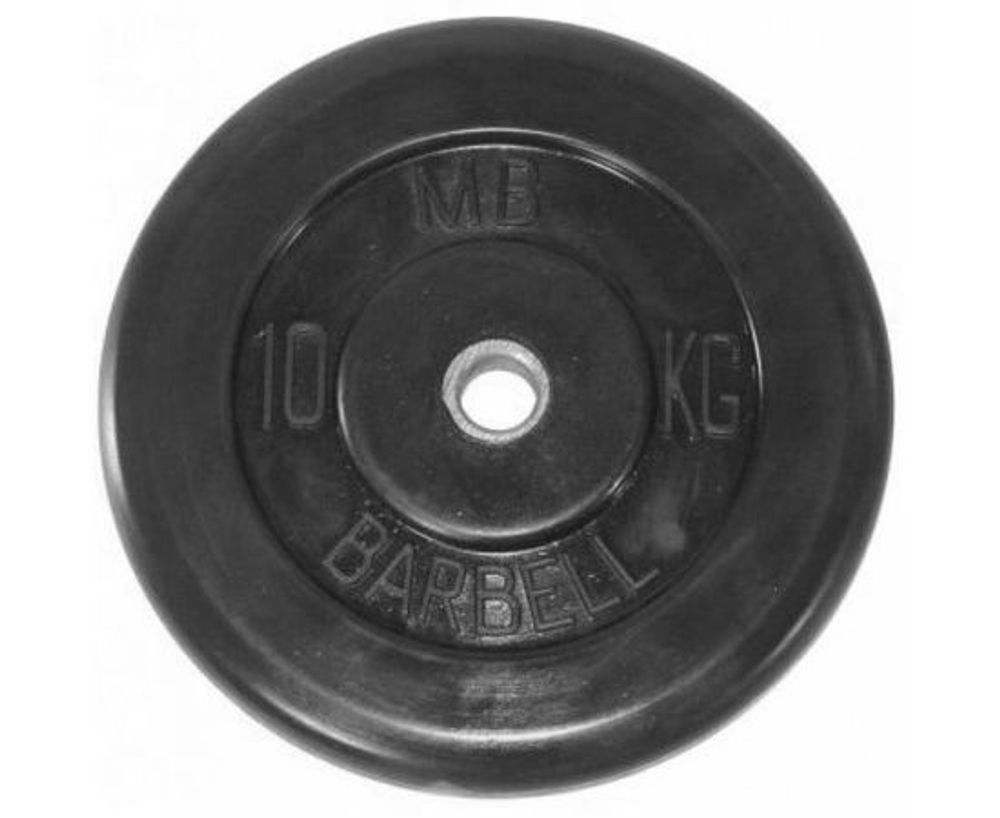 Диск обрезиненный Barbell d 51мм 10 кг мет. втулка*