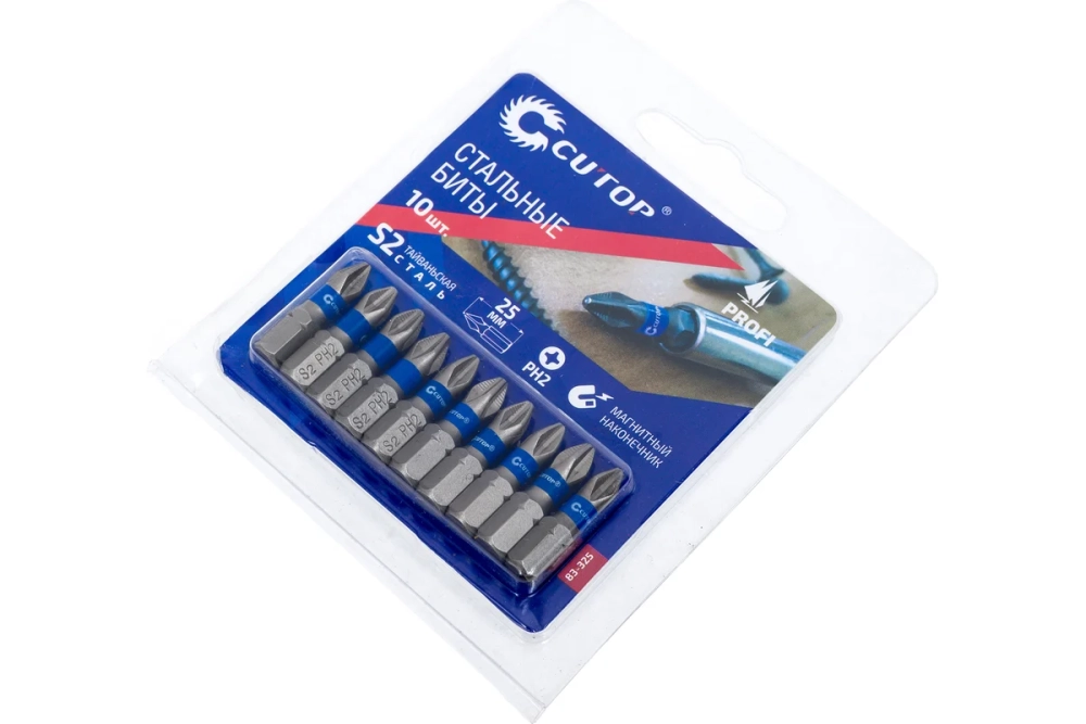 Набор стальных бит Profi (10 шт; PH2; 25 мм) CUTOP 83-325