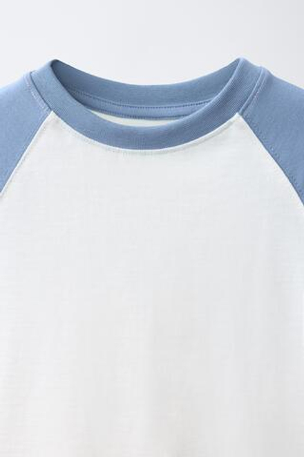ZARA ФУТБОЛКА РЕГЛАН, СИНИЙ