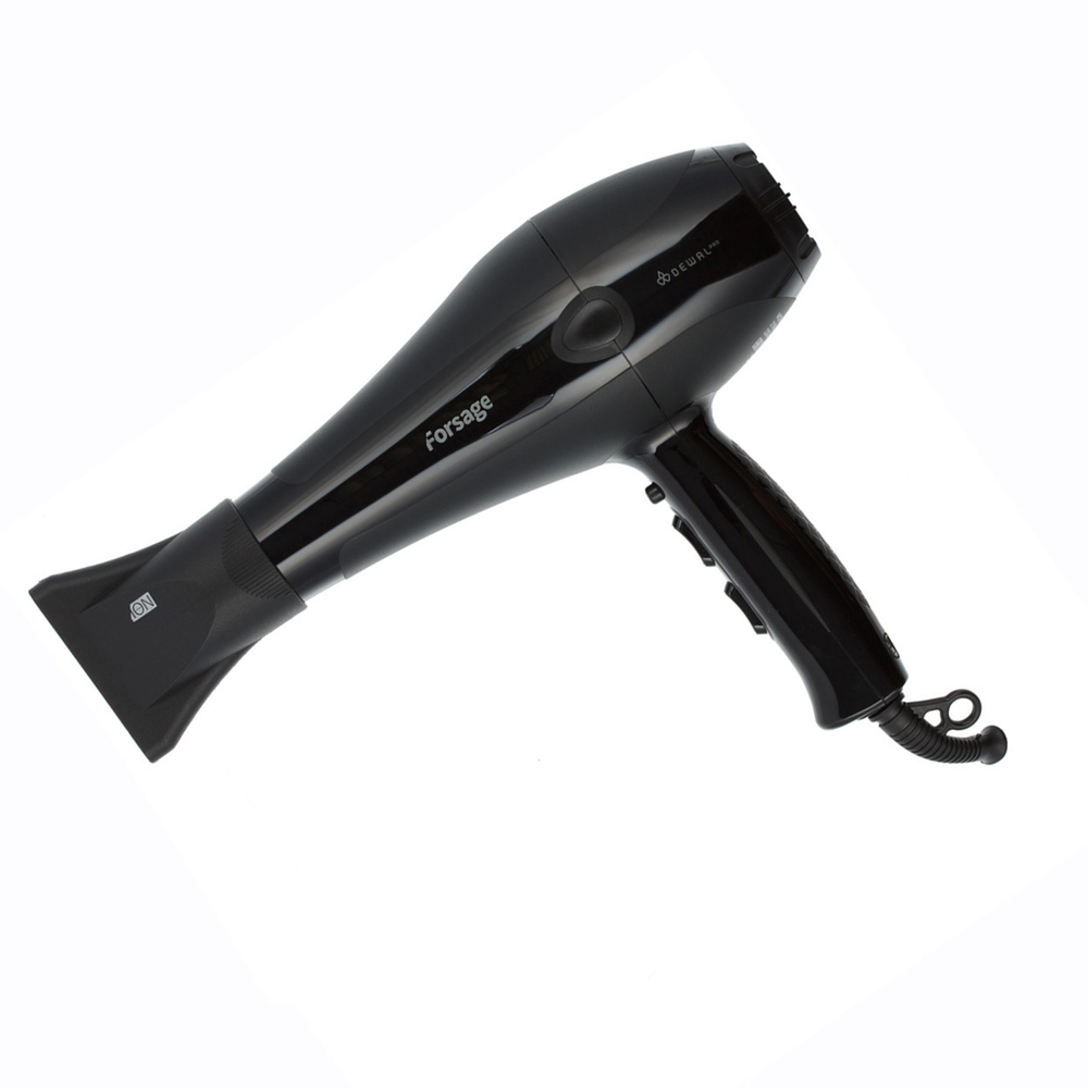 Фен DEWAL черный 2200 Вт ионизац.2 насадки