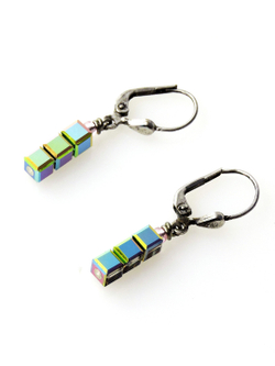 4742/20-1536 Coeur de Lion стильные серьги из кристаллов Сваровски. Ручная работа из Германии.