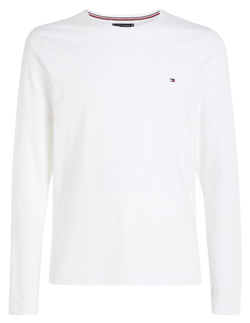 Мужская теннисная футболка теннисная Tommy Hilfiger Stretch Slim Fit Long Sleeve - белый