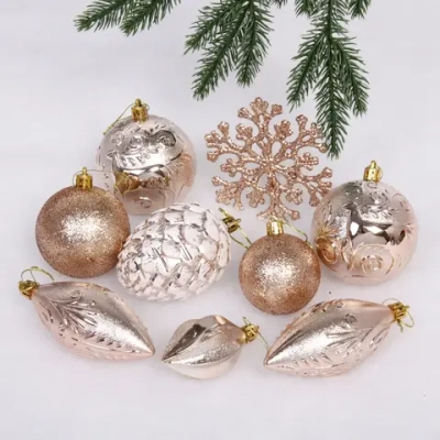 Набор украшений «Рождество» (26 предметов), шампань