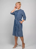 Платье рубашка повседневное офисное в горох