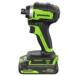 Винтоверт ударный акк. Greenworks ID3170, 24V, б/щет, 0-3200об/мин, 4000 уд/мин, HEX 1/4, 170Нм,2х2Ач,ЗУ,кор (3804907CUС)