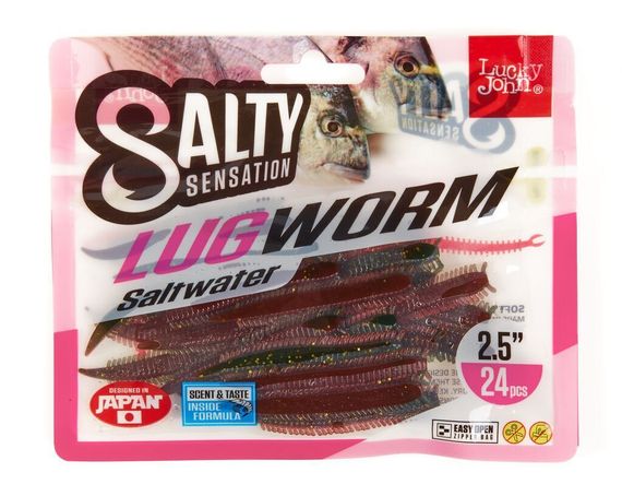 Черви съедоб. искусст. LJ  Salty Sensation LUGWORM 2.5in (06.35)/F41 24шт.