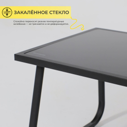 Комплект садовой мебели VERANDA (кресло 2шт, диван 1шт, стол 1шт), черный/черный