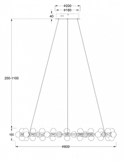 Подвесная люстра Maytoni MOD081PL-L60G3K