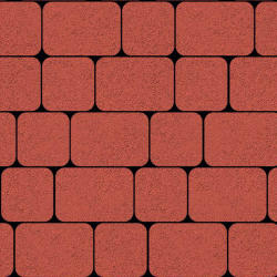 ТРОТУАРНАЯ ПЛИТКА КЛАССИКО - А.1.КО.4 СТАНДАРТ КРАСНЫЙ, КОМПЛЕКТ ИЗ 2 ВИДОВ ПЛИТ