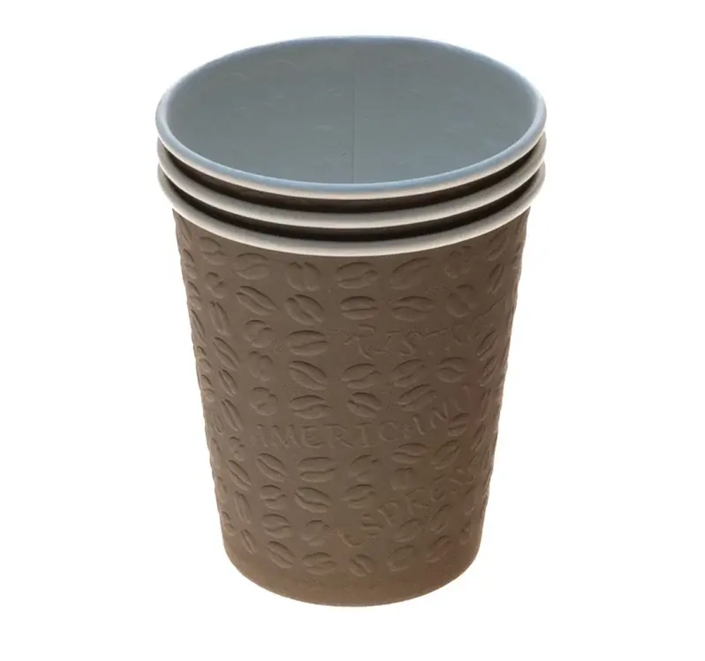Стакан бумажный 1сл 250 (273) мл d=80мм для горячего конгрев Coffee Touch коричневый