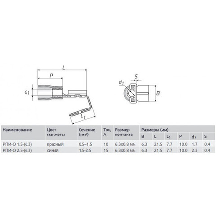 Разъем плоский изолированный ответвительный, 1.5-7-0.8 мм
