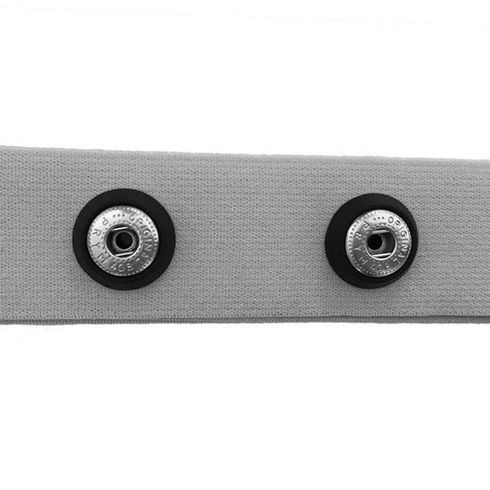 Сменный ремешок с электродами для монитора сердечного ритма, кардиодатчика HRM для Garmin, Polar, Wahoo, 45 мм (Серый)