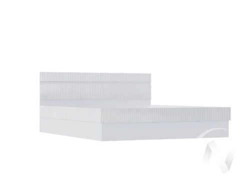 Кровать 1;6м с ПМ Спальня Оливия (белый/белый глянец холодный)