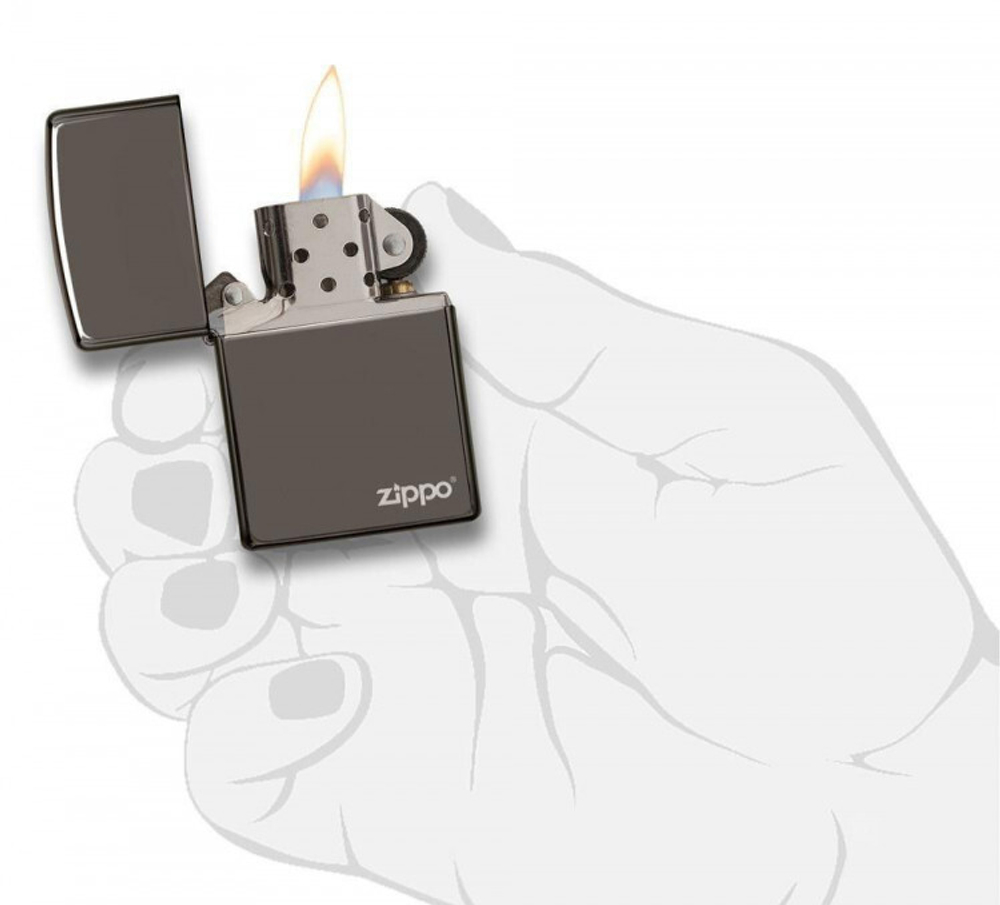 Зажигалка ZIPPO 150ZL Classic Black Ice® Zippo Logo