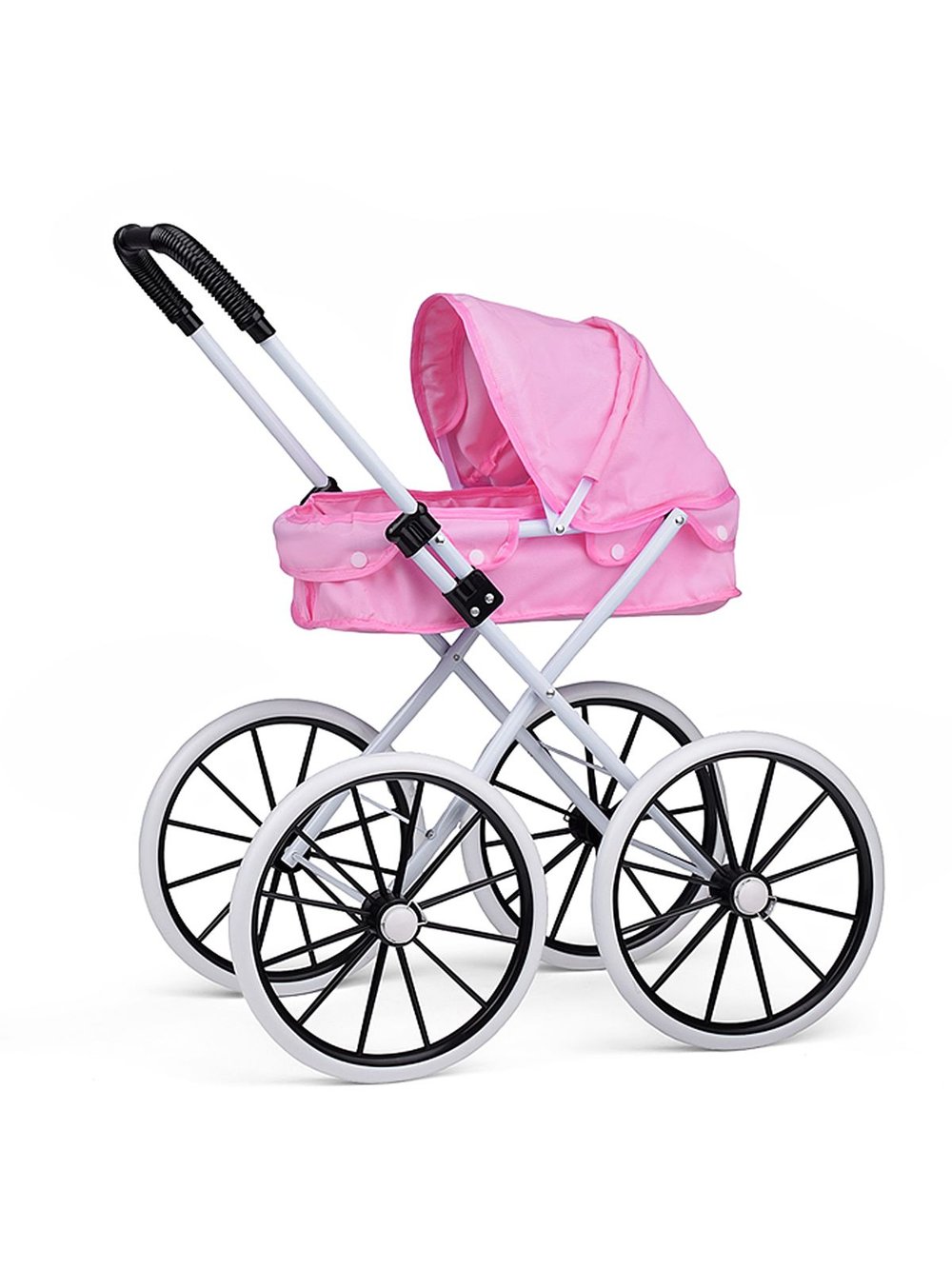 Коляска для кукол металлическая с капюшоном (LMH918)
