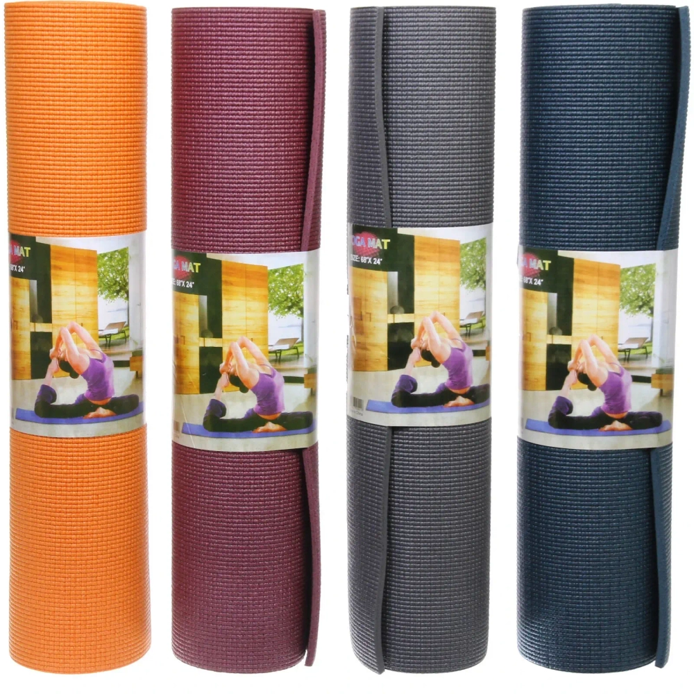 Коврик для йоги 8 мм 173х61 см «Ритм» ПВХ, в ассортименте