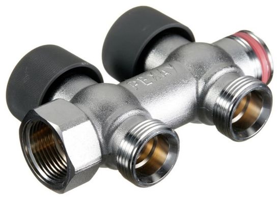 Распределительный коллектор Рехау 3/4"x3/4" - 2 отвода «евроконус» (арт. 11316443001)