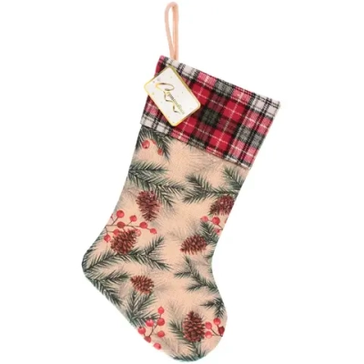 Носок новогодний «Хвойные веточки» 19*34 см