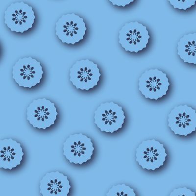 Абстрактный голубой узор с тенью, обЪем