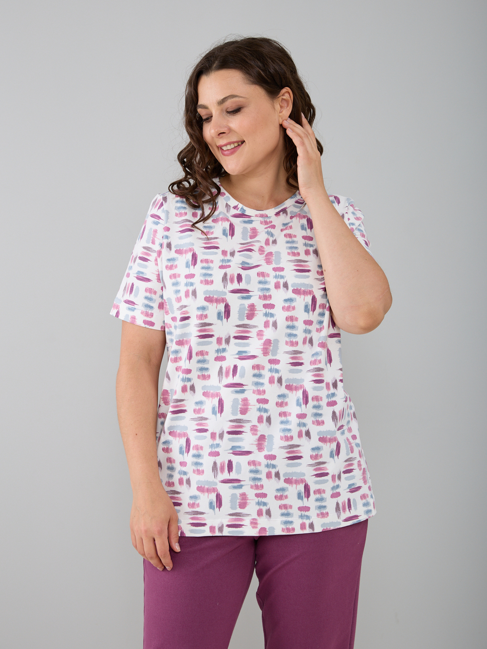 Футболка Фкл-222/экрю-цветныемазки