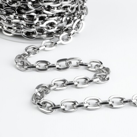 Цепочка алюм 14*10мм ,серебряный